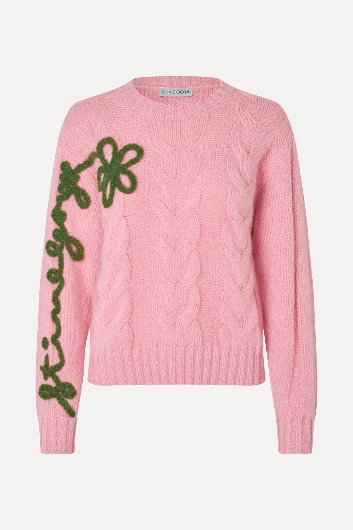 Crewneck Motif Sweater - Light Pink