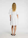 Dahlia Ss Short Broderi Dress Noos - Bright White