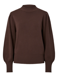 Yasfonny Ls Knit Pullover - Chocolate Brown