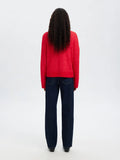 Sia Ras Ls Knit Zipper Cardigan Noos - Equestrian Red