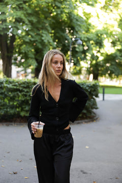 Luna Satin Pant - Black