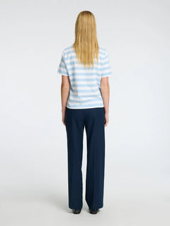Essential Ss Striped Boxy Tee Noos - Cashmere Blue/Bright White - Wide