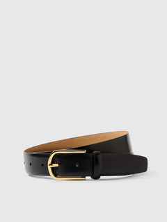 Iona Leather Belt - Black Croco