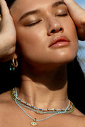 Serena Necklace X Evil Eye - Greek Blue