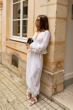 Elea Cotton Voile Pants - White