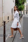 Esmeralda Poplin Shirt Dress - White