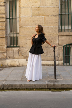 Elina Poplin Skirt - Off White