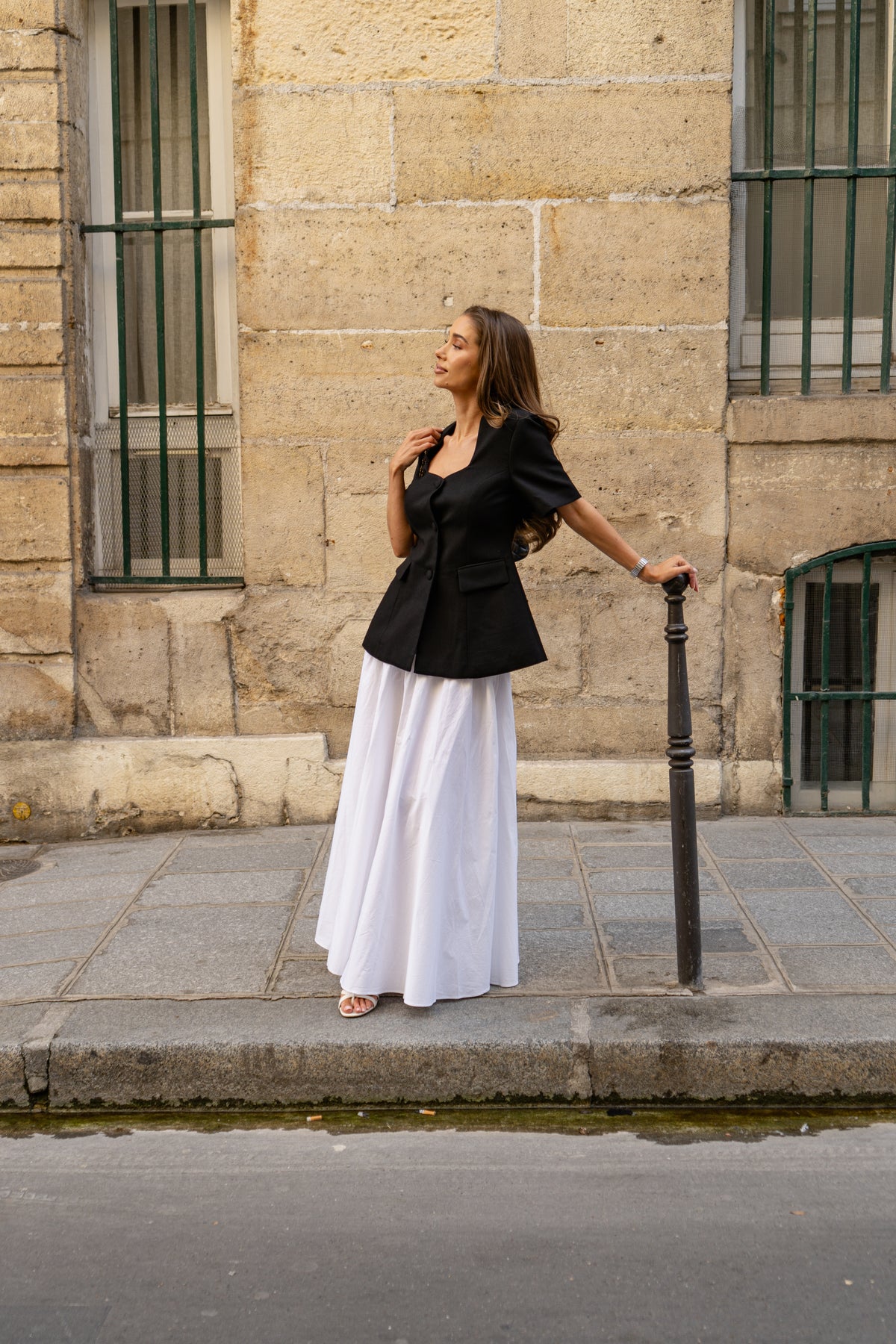 Elina Poplin Skirt - Off White