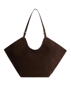 Dahlia Tote Bag - Suede Chocolate