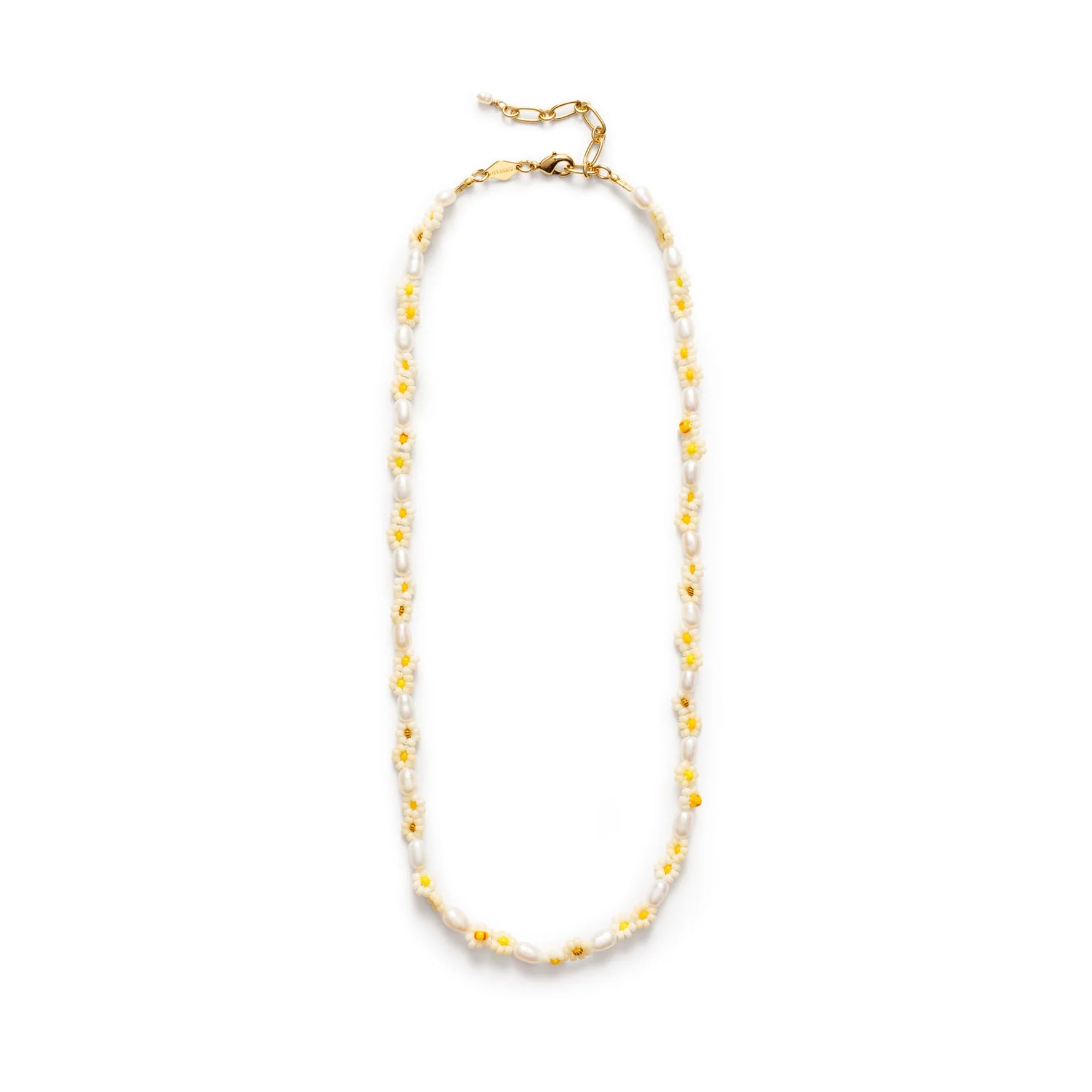 Daisy Flower Necklace - Gold