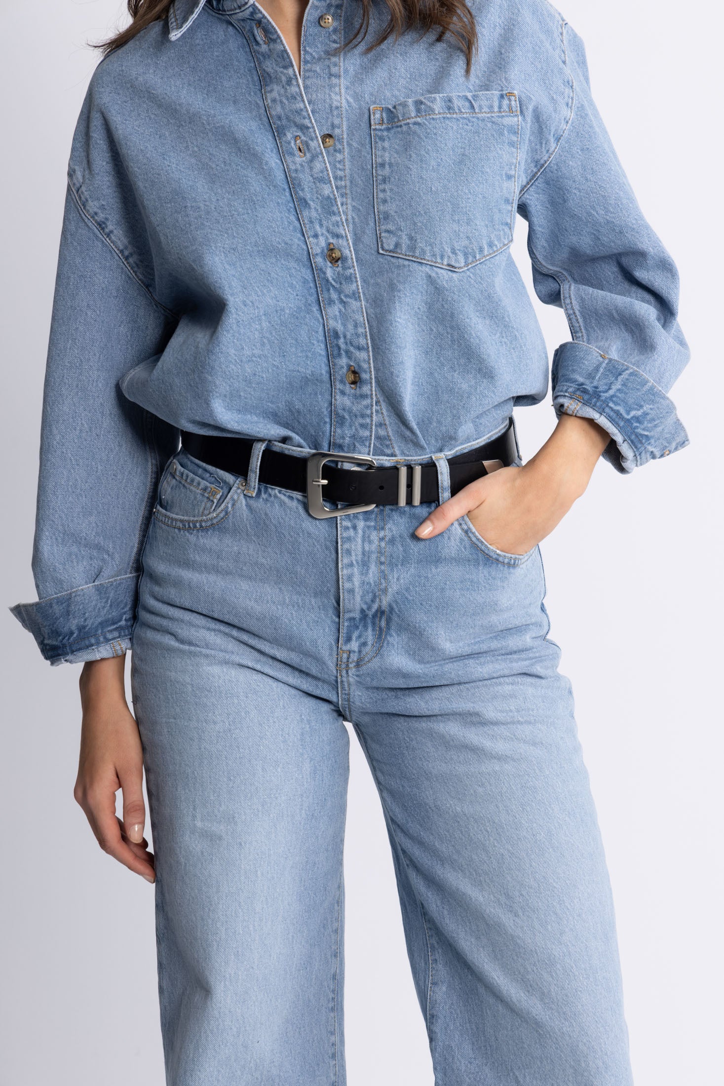 Bennett Belt - Black Silver