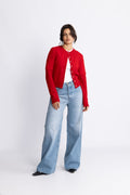 W. Cashmere Cardigan - Red
