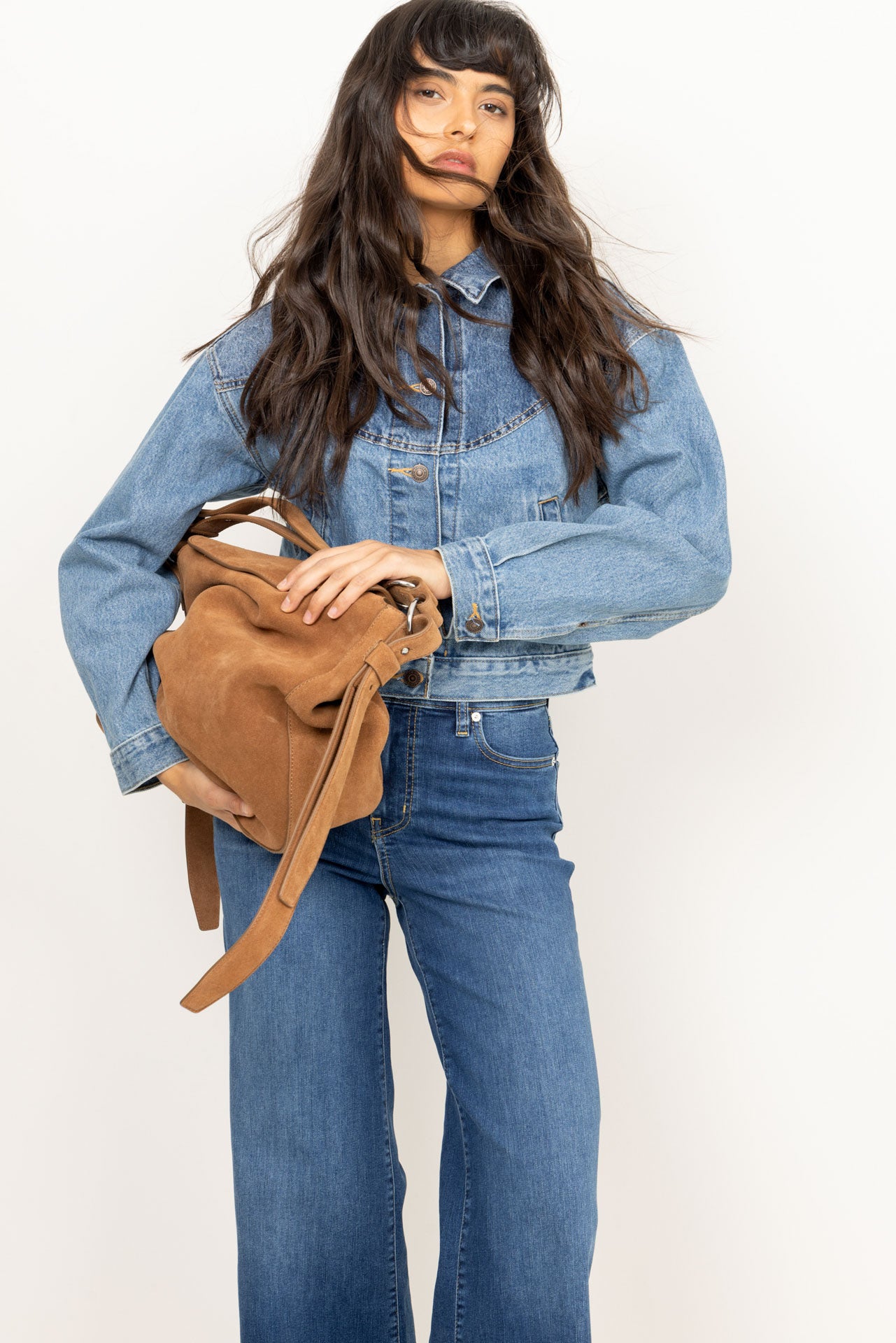 Bud Suede Bag Midi - Camel