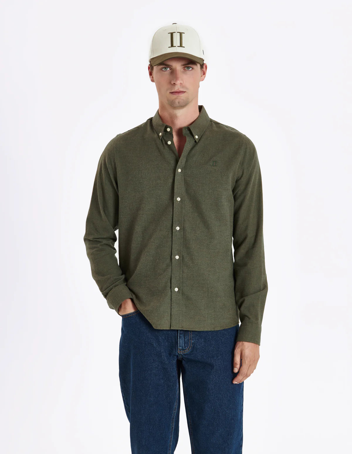 Desert Reg Shirt - Olive Night Mélange