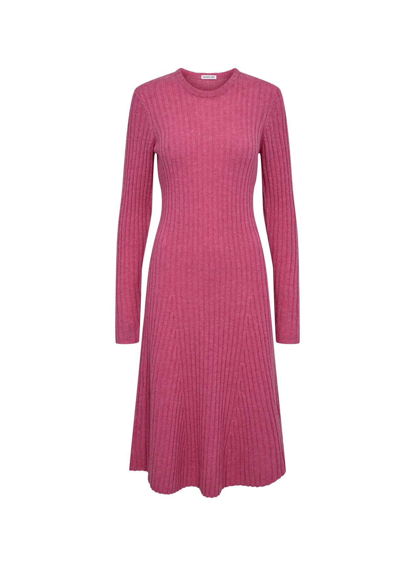 Carmen Rib Long Dress - Rasberry