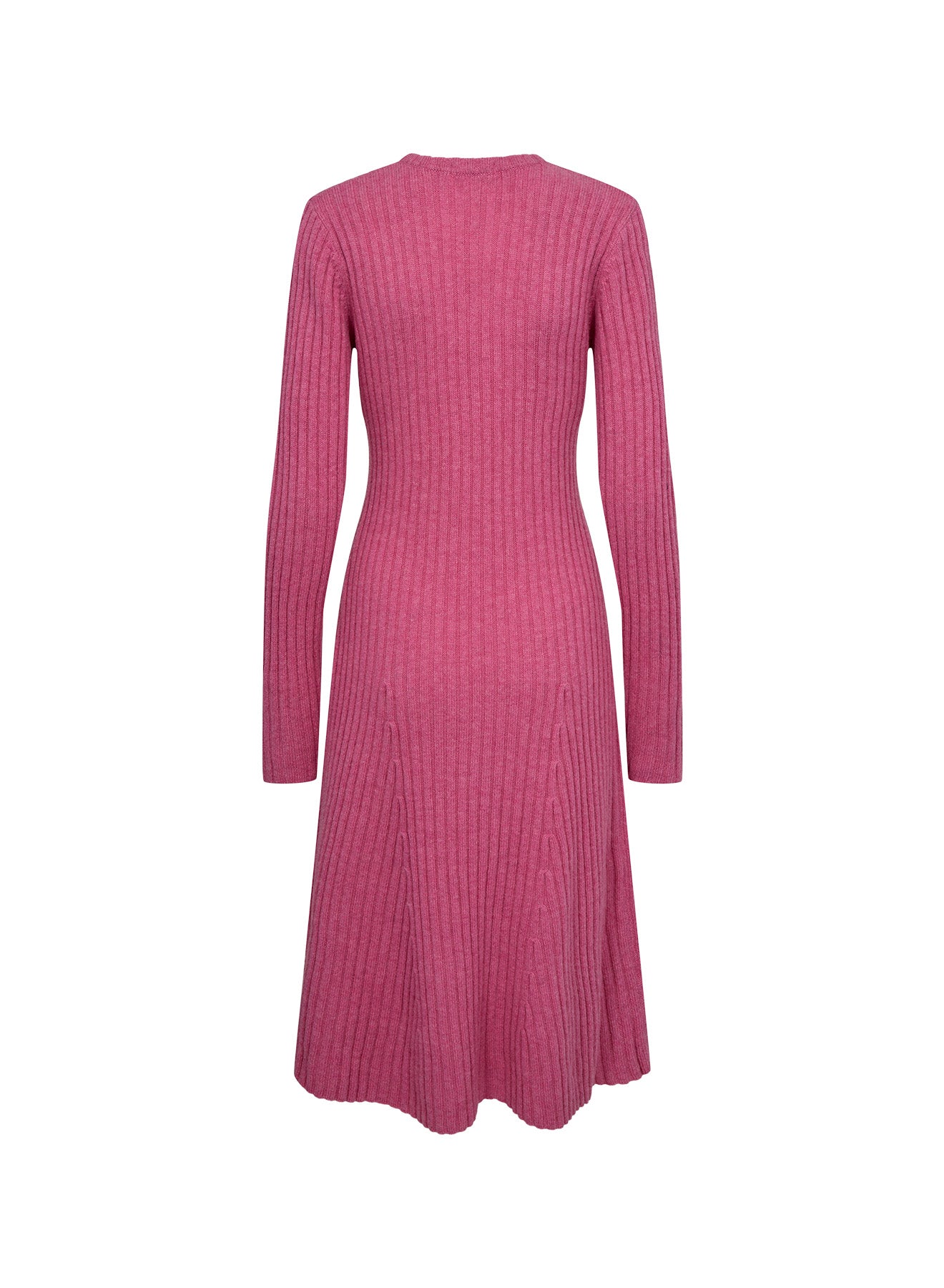Carmen Rib Long Dress - Rasberry