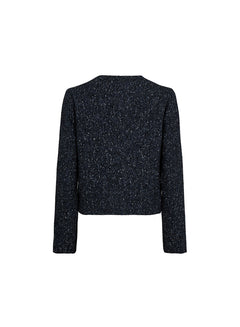 Amalia Jacket - Navy Bouclé Herringbone