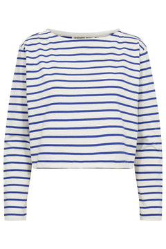 Stacy Blouse - White/Blue Stripe