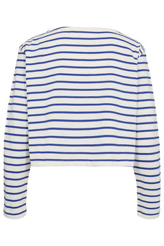 Stacy Blouse - White/Blue Stripe