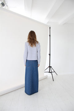 Stacy Jacket - White/Blue Stripes