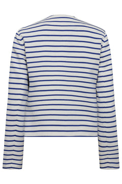 Stacy Jacket - White/Blue Stripes
