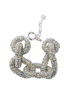 Diamond Tire Bracelet - Silver
