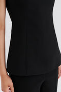 Diora Half Off Shoulder Top - Black