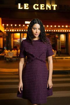 Dottie Mini Dress - Burgundy