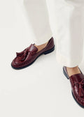 Marietta Onix Leather Loafers - Burgundy