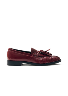 Marietta Onix Leather Loafers - Burgundy