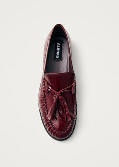 Marietta Onix Leather Loafers - Burgundy