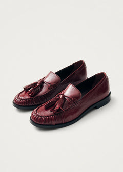 Marietta Onix Leather Loafers - Burgundy