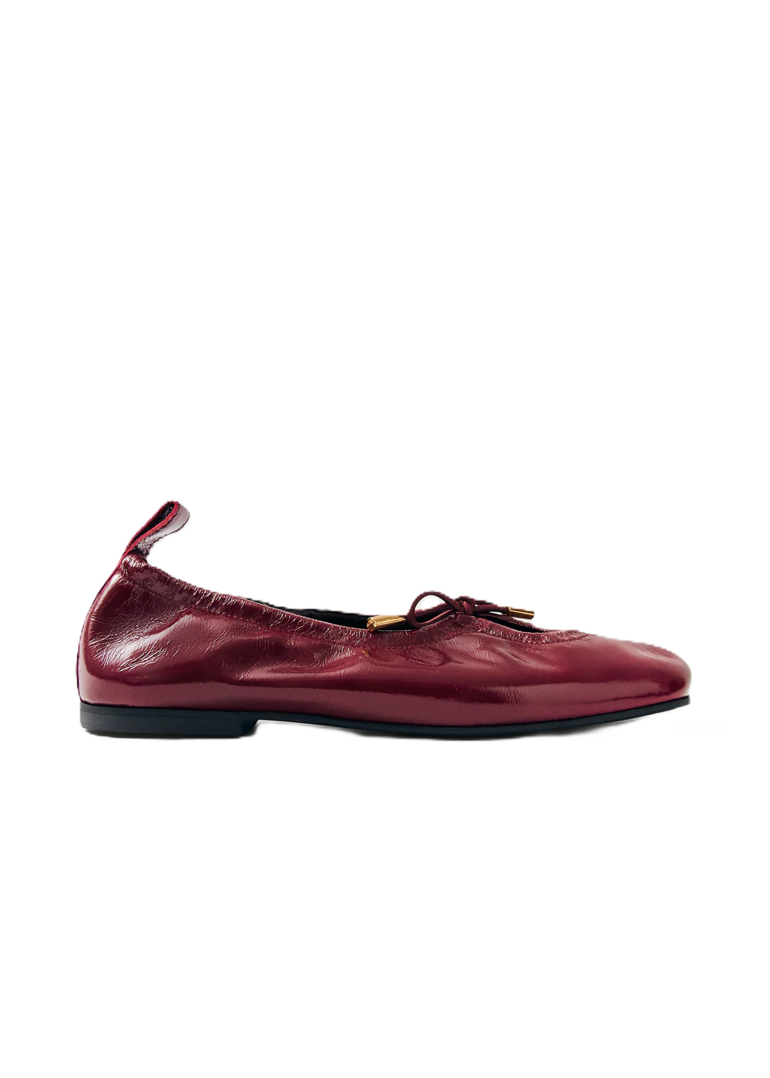 Rosalind Leather Ballet Flats - Onix Burgundy