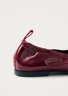 Rosalind Leather Ballet Flats - Onix Burgundy