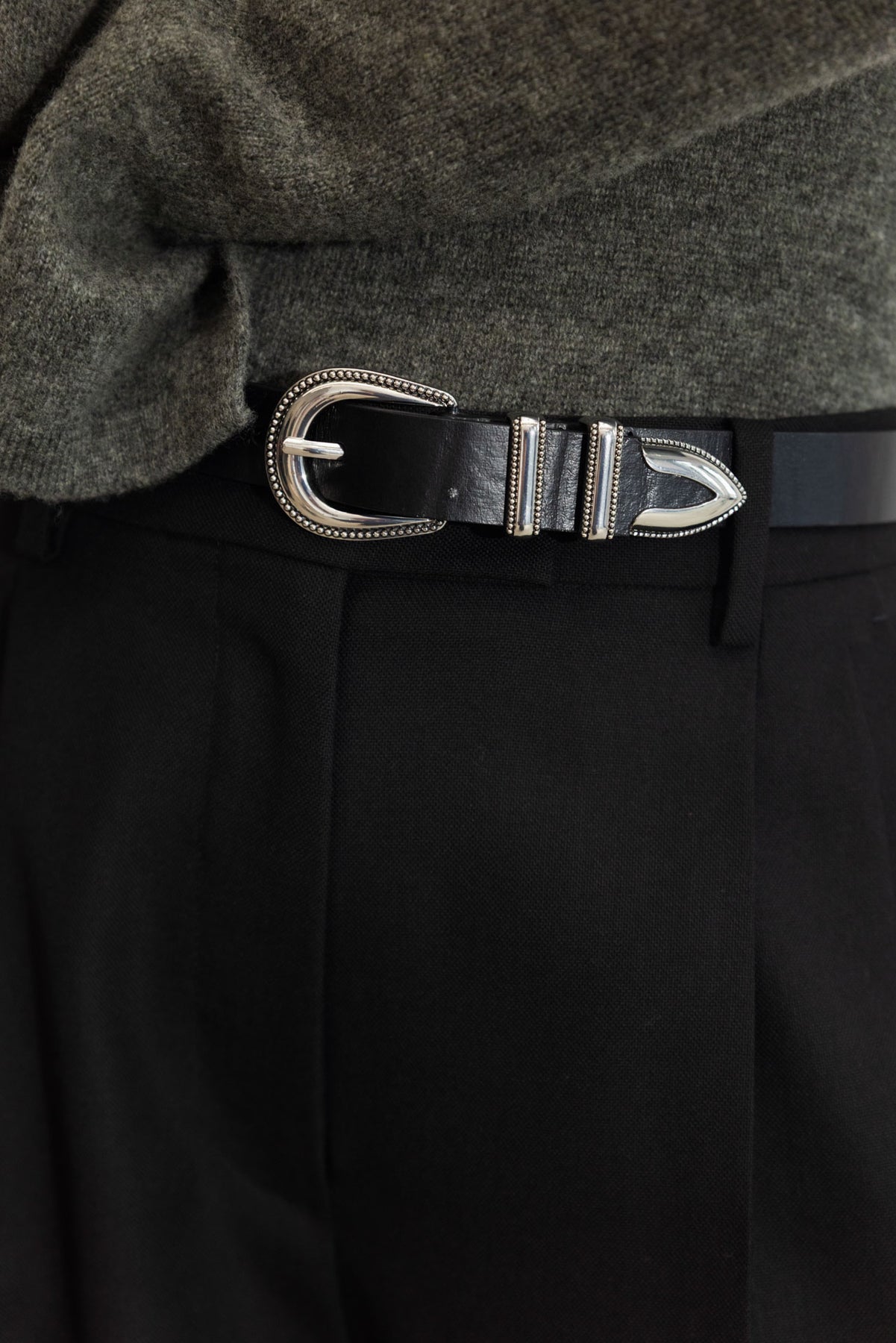 Aubrey Belt - Black Silver
