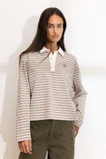 Elmer Polo Shirt - Brown Stripe