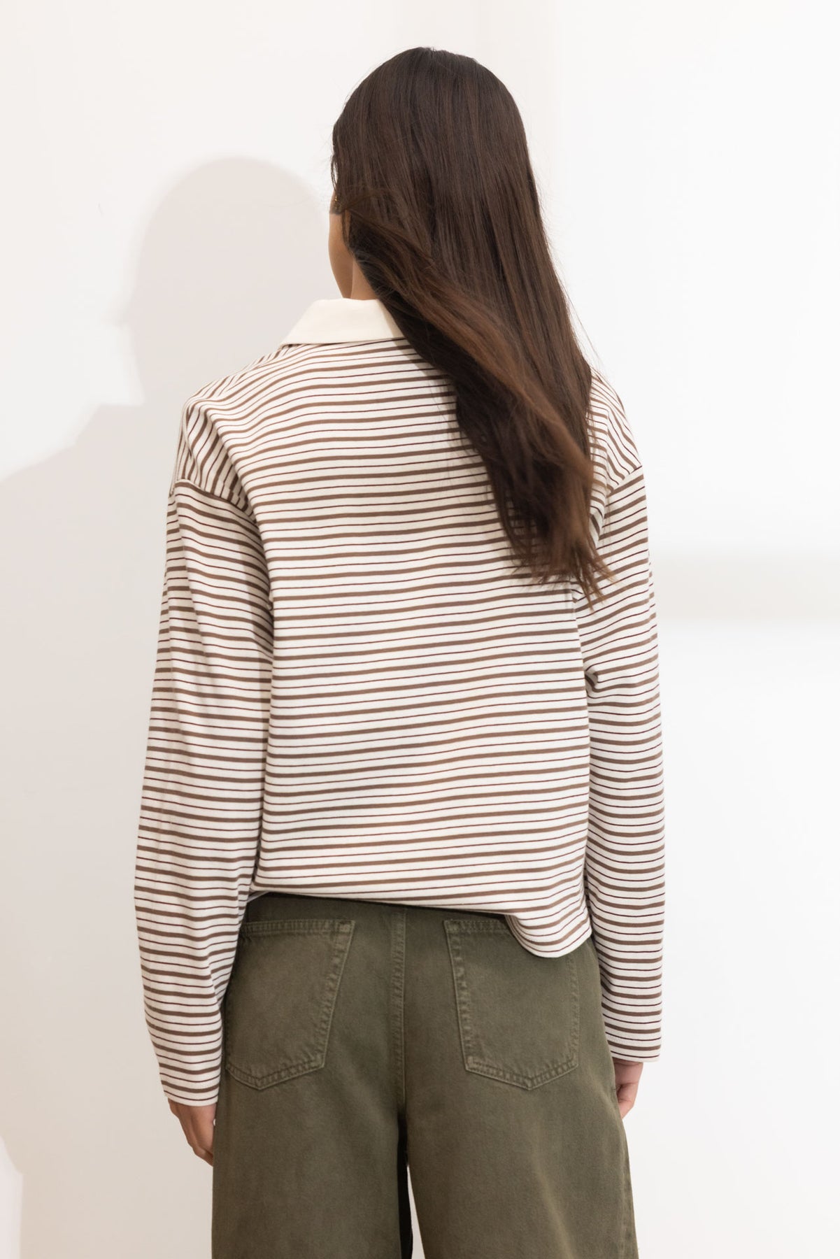 Elmer Polo Shirt - Brown Stripe