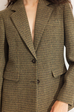 Brook Houndstooth Blazer - Green Houndstooth