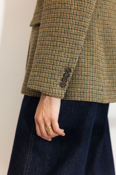 Brook Houndstooth Blazer - Green Houndstooth