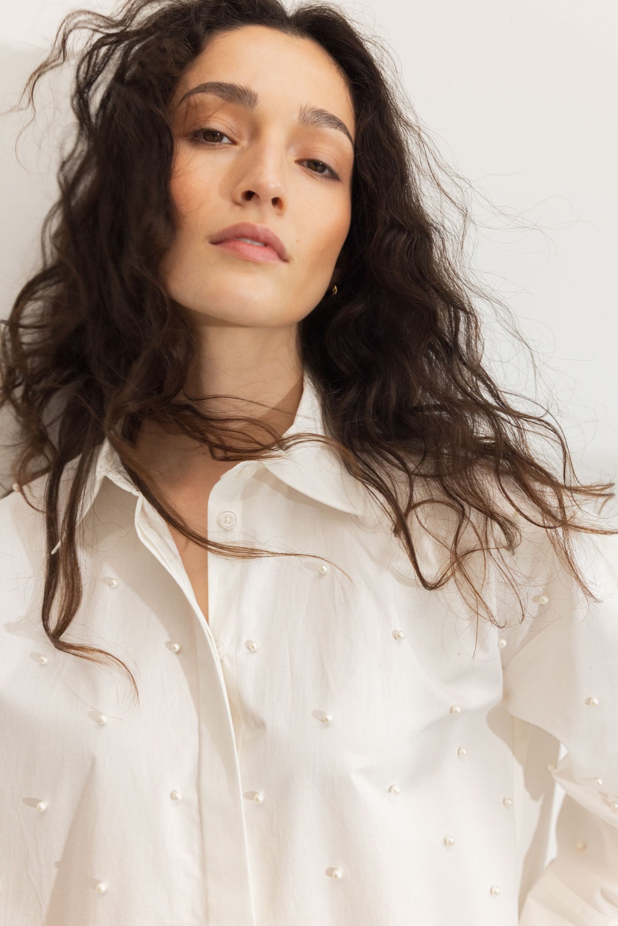 Nell Pearl Shirt - White