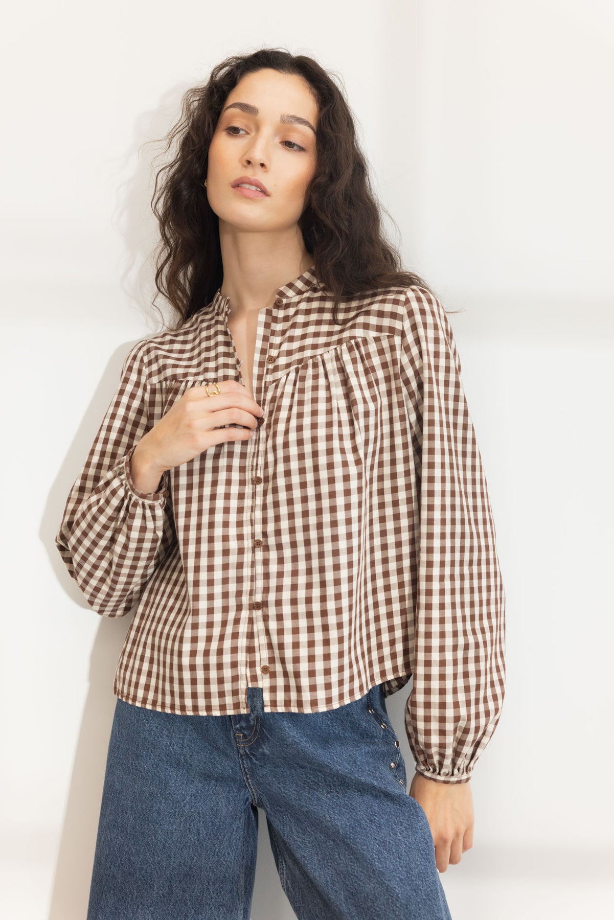 Bellier Blouse - Brown Check