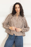 Bellier Blouse - Brown Check