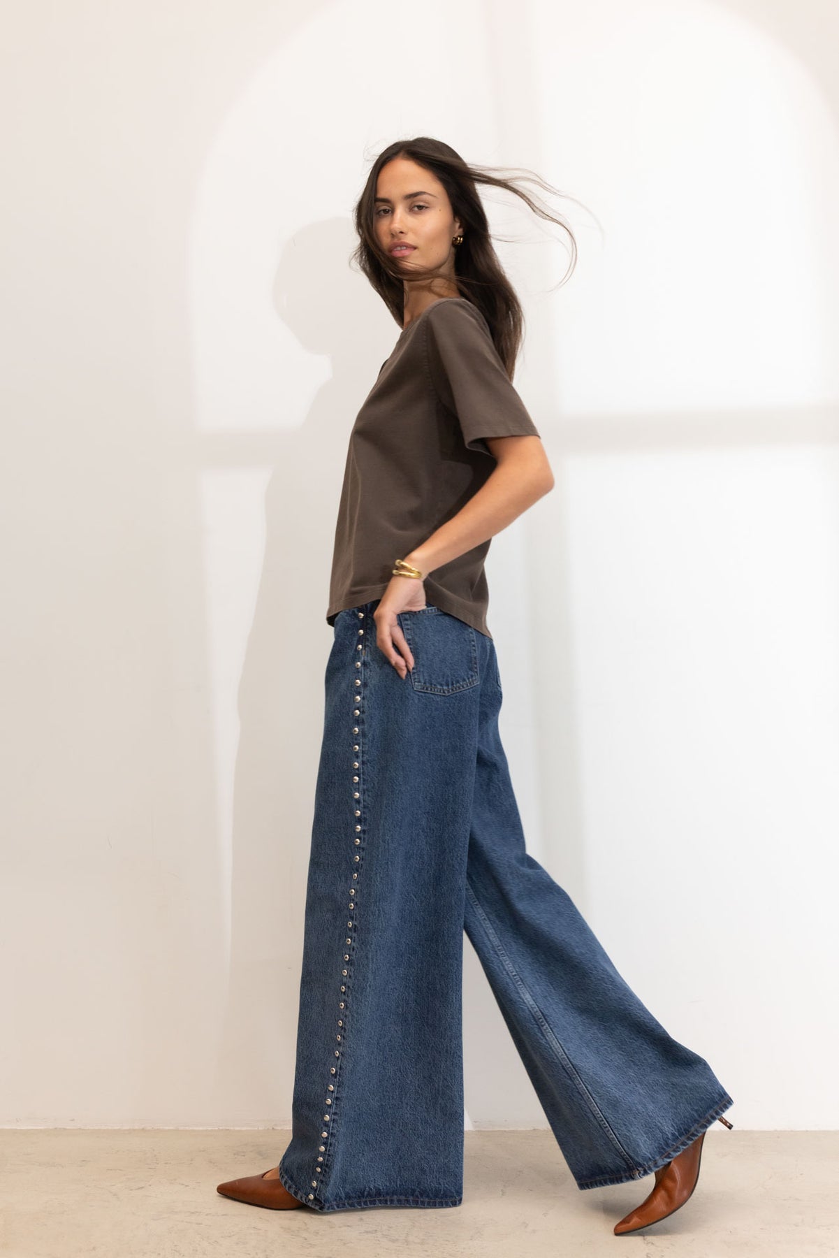 Bailey Studs - Washed Dark Blue