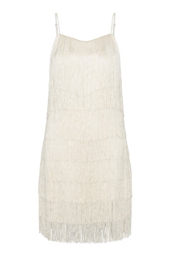 Fringe Dress - White