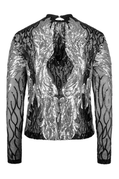 Backstage Top -  Black/Silver