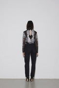 Backstage Top -  Black/Silver