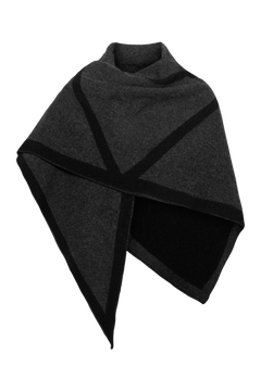 Triangle Scarf Merino - Charcoal / Volcano