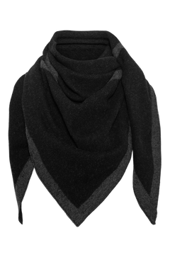 Triangle Scarf Merino - Charcoal / Volcano