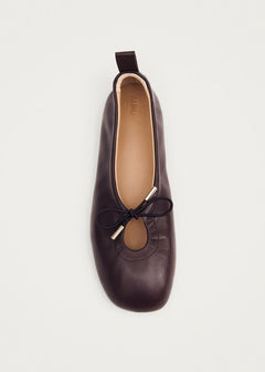 Rosalind Leather Ballet Flats - Brown