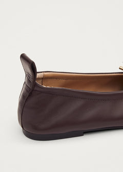 Rosalind Leather Ballet Flats - Brown